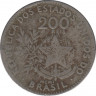 Монета. Бразилия. 200 рейсов 1901 год. ав.