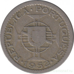Монета. Гвинея. 2,5 эскудо 1952 год.