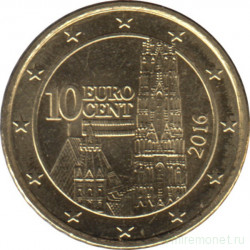 Монета. Австрия. 10 центов 2016 год.