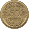 Монета. Франция. 50 сантимов 1939 год. ав.