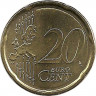 Монета. Сан-Марино. 20 центов 2013 год.