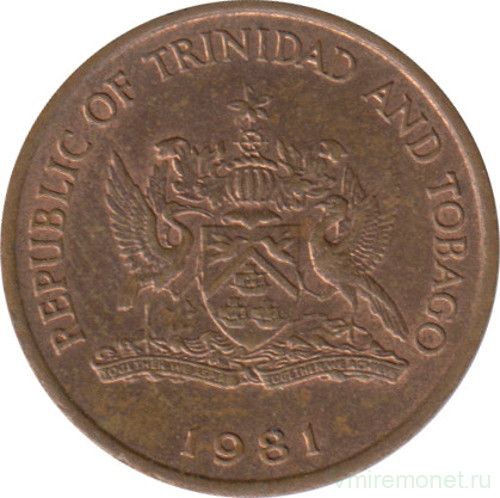 Монета. Тринидад и Тобаго. 1 цент 1981 год.