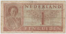 Банкнота. Нидерланды. 1 гульден 1949 год. ав.