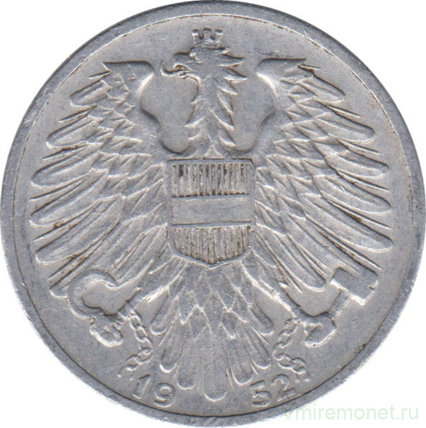 Монета. Австрия. 1 шиллинг 1952 год.