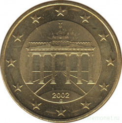 Монета. Германия. 50 центов 2002 год. (G).