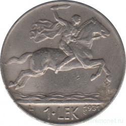 Монета. Албания. 1 лек 1931 год.