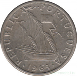 Монета. Португалия. 5 эскудо 1963 год.
