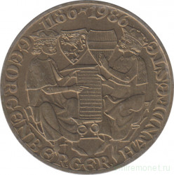 Монета. Австрия. 20 шиллингов 1986 год. 800 лет со дня подписания Санкт-Георгенбергского договора.