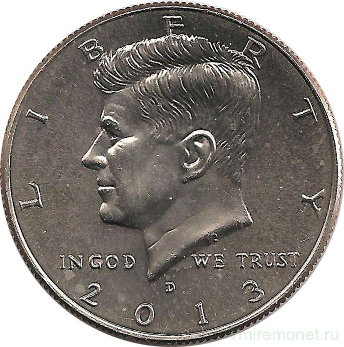 Монета. США. 50 центов 2013 год. Монетный двор D.