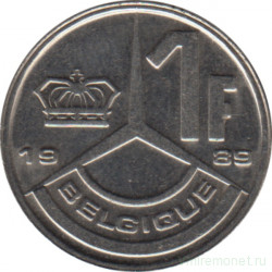 Монета. Бельгия. 1 франк 1989 год. BELGIQUE.