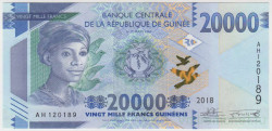 Банкнота. Гвинея. 20000 франков 2018 год.
