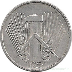 Монета. ГДР. 1 пфенниг 1953 год (А).