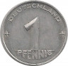 Реверс. Монета. ГДР. 1 пфенниг 1953 год (А).