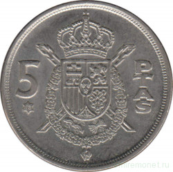 Монета. Испания. 5 песет 1978 (1975) год.