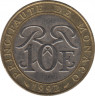 Монета. Монако. 10 франков 1992 год. ав.