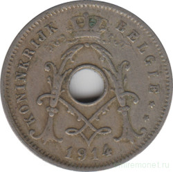 Монета. Бельгия. 5 сантимов 1914 год. BELGIE.