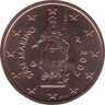 Монета. Сан-Марино. 2 цента 2007 год.  ав.