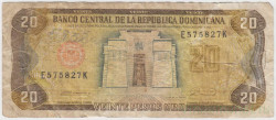 Банкнота. Доминиканская республика. 20 песо 1990 год. Тип 133.
