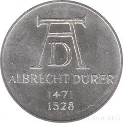 Монета. ФРГ. 5 марок 1971 год. 500 лет со дня рождения Альбрехта Дюрера.