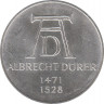 Монета. ФРГ. 5 марок 1971 год. 500 лет со дня рождения Альбрехта Дюрера. ав.
