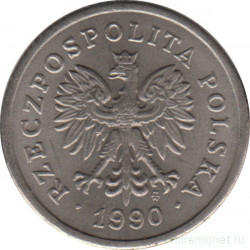 Монета. Польша. 50 грошей 1990 год.