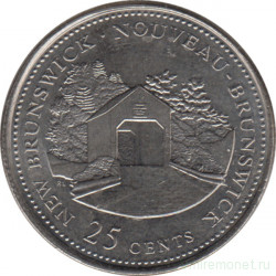 Монета. Канада. 25 центов 1992 год. 125 лет Конфедерации Канада. Новый Бронсвик.