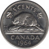 Монета. Канада. 5 центов 1964 год. ав.