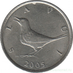 Монета. Хорватия. 1 куна 2005 год.