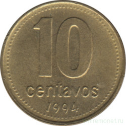 Монета. Аргентина. 10 сентаво 1994 год.