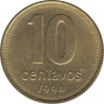 Монета. Аргентина. 10 сентаво 1994 год. ав.