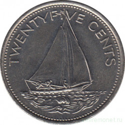 Монета. Багамские острова. 25 центов 1979 год.
