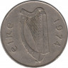 Монета. Ирландия. 10 пенсов 1974 год. ав.