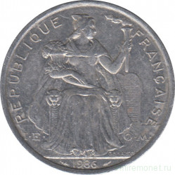 Монета. Новая Каледония. 5 франков 1986 год.