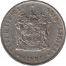 Монета. Южно-Африканская республика (ЮАР). 10 центов 1971 год. ав.