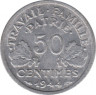 Монета. Франция. 50 сантимов 1944 год. Правительство Виши. ав.