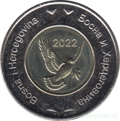 Монета. Босния и Герцеговина. 5 конвертируемых марок 2022 год.