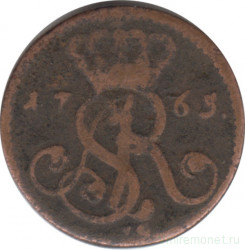 Монета. Польша. 3 гроша 1765 год. VG.