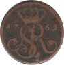 Монета. Польша. 3 гроша 1765 год. VG. ав.