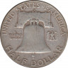 Монета. США. 50 центов 1950 год. Франклин. Монетный двор - Денвер (D). рев.