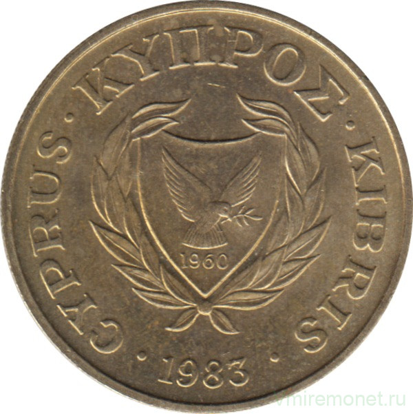 Монета. Кипр. 10 центов 1983 год.