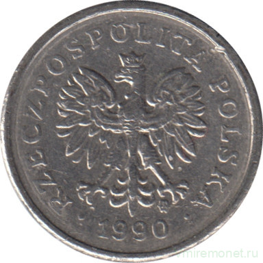 Монета. Польша. 10 грошей 1990 год.