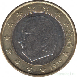 Монета. Бельгия. 1 евро 1999 год.