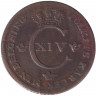 Монета. Швеция. 1/2 скиллинга 1819 год.