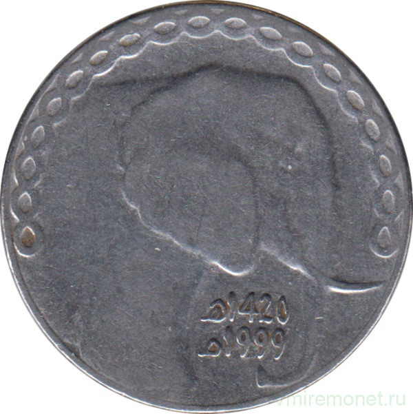 Монета. Алжир. 5 динаров 1999 год.