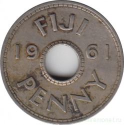 Монета. Фиджи. 1 пенни 1961 год.