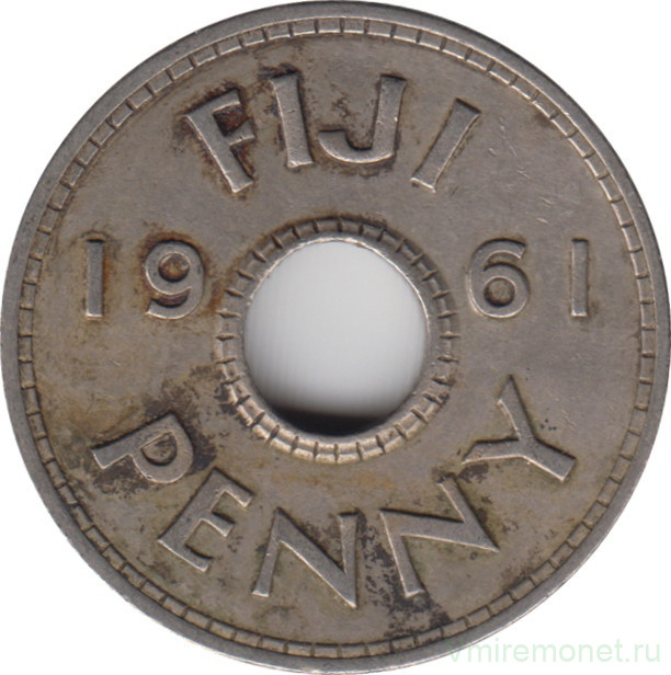 Монета. Фиджи. 1 пенни 1961 год.