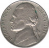  Монета. США. 5 центов 1959 год. ав.