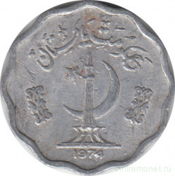 Монета. Пакистан. 10 пайс 1974 год. Алюминий.