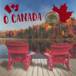Монета. Канада. Набор 5 штук. 5, 10, 25 центов, 1, 2 доллара 2018 год. О, Канада! В буклете и конверте.