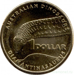 Монета. Австралия. 1 доллар 2022 год. Австралийские динозавры - Диамантинозавр.